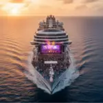 Cruise ship with large group event, representing complex event operations, inventory management and high-demand booking environments